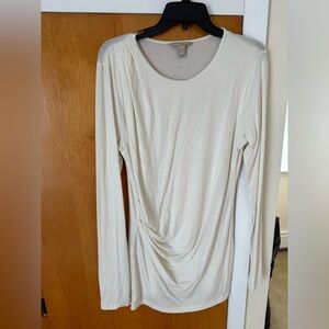 Banana Republic Ivory Tunic L/S Tee - Size XL Tall